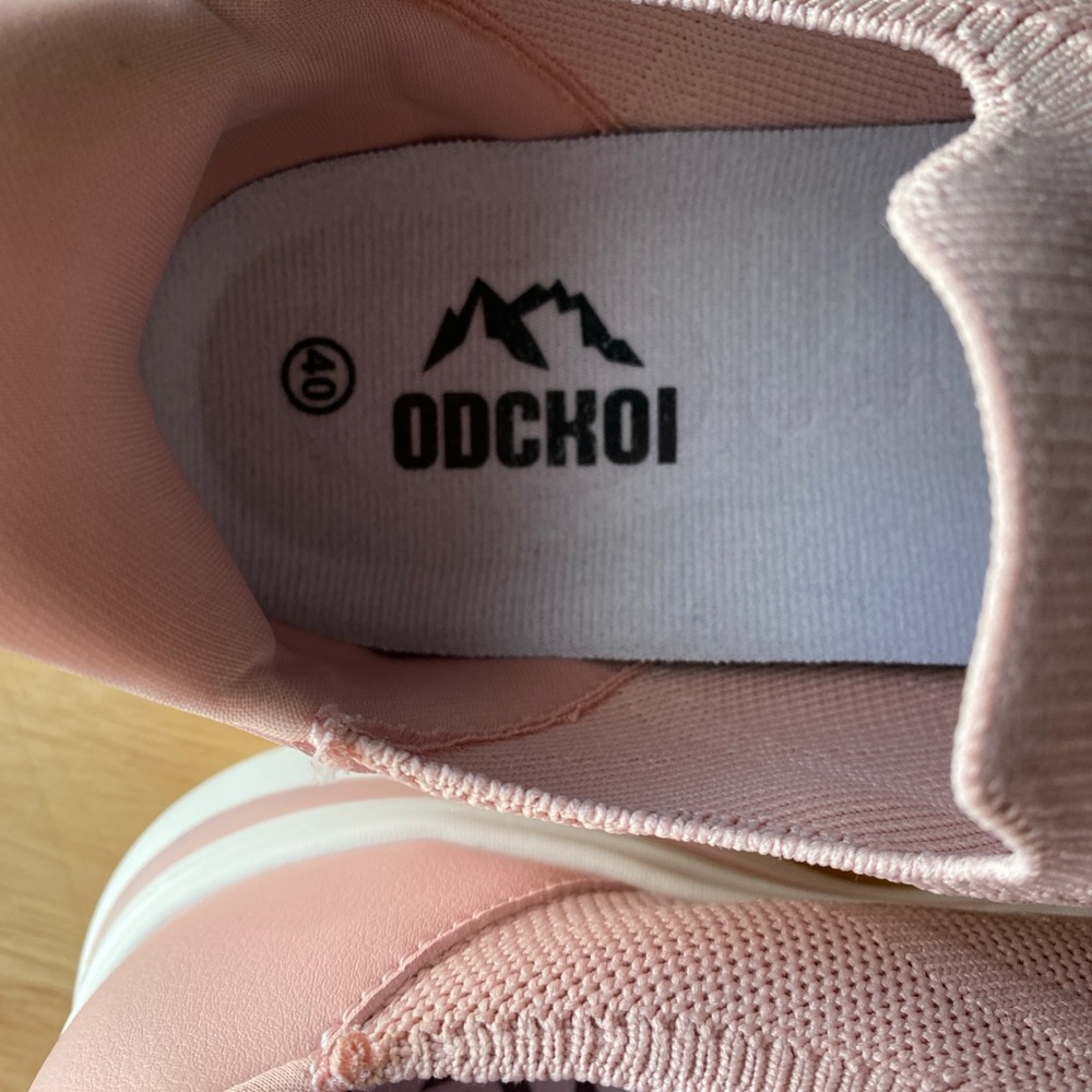 Women's Pink Slip-On Sneakers - Picture 3 of 12